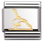 030203/37 Classic Sport,S/Steel, enamel,bonded yellow gold Gymnast - SayItWithDiamonds.com