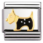 030248/09 Classic,S/steel,enamel,bonded yellow gold Terrier Dog - SayItWithDiamonds.com