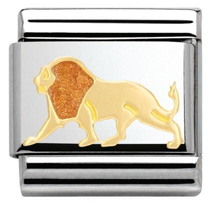 030248/15 Classic,S/steel, enamel and bonded yellow gold Lion - SayItWithDiamonds.com