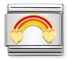 030272/52 Classic SYMBOLS steel,enamel,yellow gold,Rainbow with hearts - SayItWithDiamonds.com