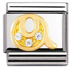 030301/17 Classic LETTERS,S/Steel,Bonded Yellow Gold,CZ Q