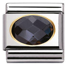 030601/011 Classic FACETED CZ Black S/Steel, Bonded Yellow Gold - SayItWithDiamonds.com