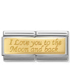 030710/10 Classic Double Bonded Yellow Gold I love you to the moon and Back - SayItWithDiamonds.com