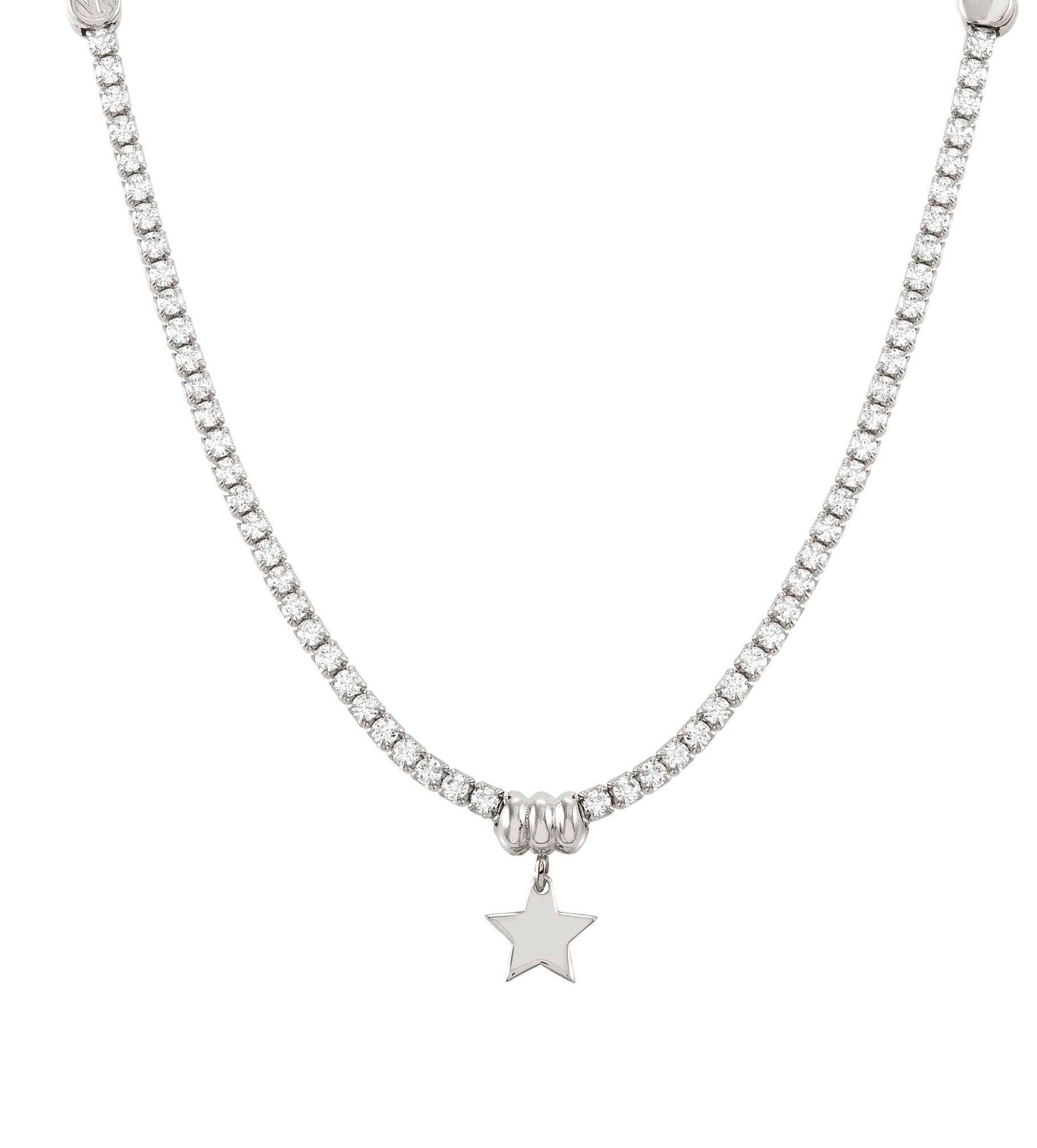 148602/015 CHIC&CHARM necklace,925 silver & CZ,Silver Star - SayItWithDiamonds.com