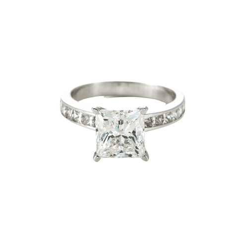 1.5ct Princess Cut Channel Set Band - 18ct White Gold