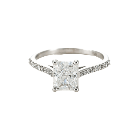 1.5ct Radiant Cut Diamond Band - 18ct White Gold