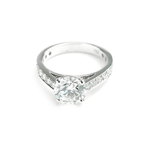 1ct Single Stone Channel Set Diamond Band - 18ct White Gold