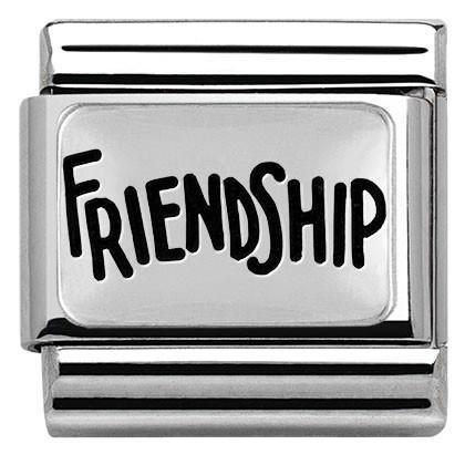 Classic Link Oxidized Steel Friendship Charm