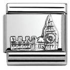 330105/12 Classic MONUMENTS RELIEF, silver 925 Big Ben - SayItWithDiamonds.com
