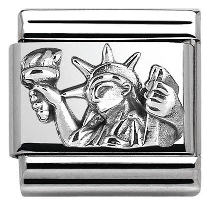 330105/34 Classic MONUMENTS RELIEF Silver Statue of Liberty (America) - SayItWithDiamonds.com