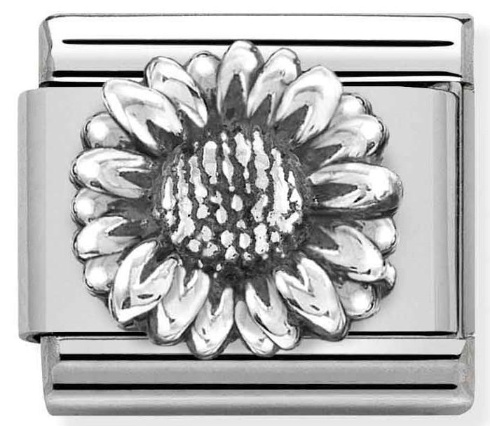 330110/22 Classic RELIEF steel & silver 925 Sunflower