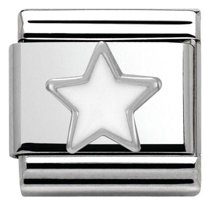 330202/04 Classic S/steel, enamel, silver 925 White Star - SayItWithDiamonds.com