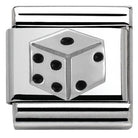 330202/11 Classic S/steel,enamel,silver 925 Dice