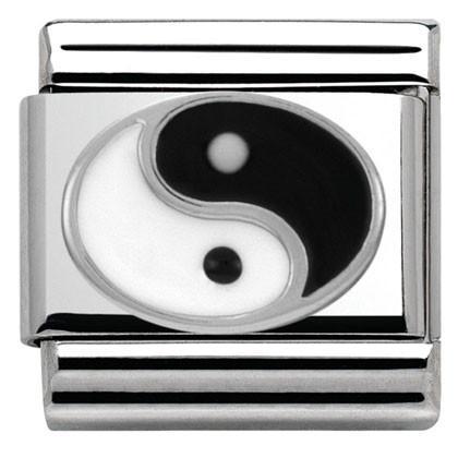 Nomination Classic Steel Link Silver Ying Yang Charm