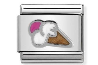 330202/38 CLASSIC SILVER & ENAMEL ICE CREAM