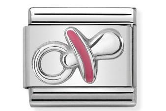 330202/39 CLASSIC SILVER & ENAMEL PINK DUMMY