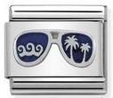330202/48 Classic,S/steel,enamel,silver Blue Miami Sunglasses (America) - SayItWithDiamonds.com