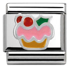 330204/10 Classic CHRISTMAS S/Steel,enamel,Silver 925 cupcake