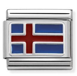 Nomination Classic Silvershine Iceland Flag Link