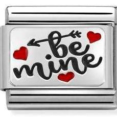 330208/52 Classic S/steel,enamel, 925 silver,Be Mine with hearts - SayItWithDiamonds.com