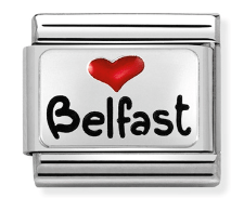 330209/11 Classic Silver & Enamel Love Belfast - SayItWithDiamonds.com