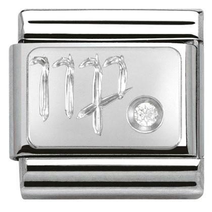 330302/06 Classic ZODIAC S/steel,CZ,925 silver Virgo