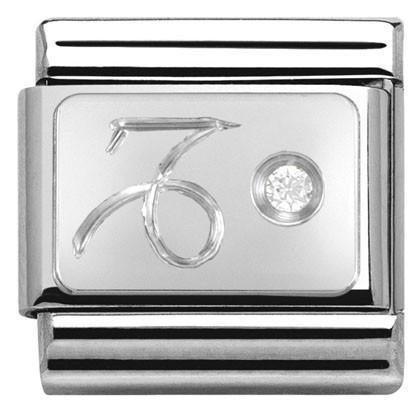 330302/10 Classic ZODIAC S/steel,CZ,925 silver Capricorn