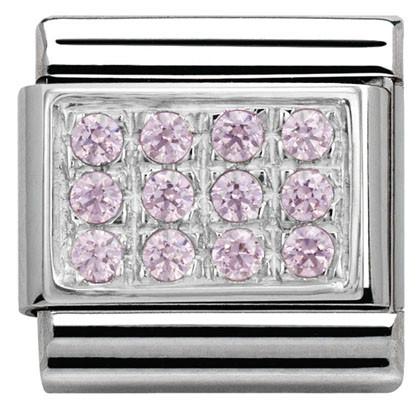 330307/06 Classic PAVE,S/Steel,CZ 925 silver Pink - SayItWithDiamonds.com