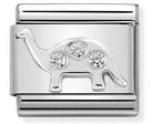 330311/09Classic, stainless steel ,silver 925, & CZ Dinosaur - SayItWithDiamonds.com