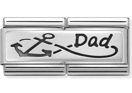 330710/05 Classic Silver Double Plate Inifinite Dad - SayItWithDiamonds.com
