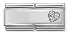 330731/09 Classic Double S/Steel,CZ, silver 925 Heart with CZ - SayItWithDiamonds.com