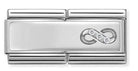 330731/14 DOUBLE Classic S/steel. CZ, silver Infinity - SayItWithDiamonds.com