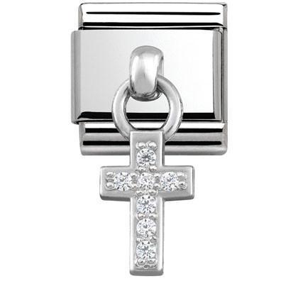 331800/04 Classic CHARMS stainless steel and silver 925 Cross