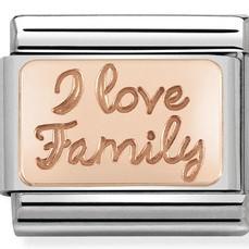 430101/41 Classic Bonded Rose Gold I Love Family