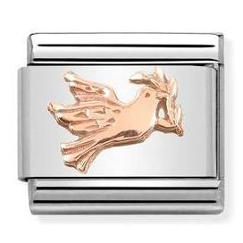 430106/17 Classic RELIEF,S/ steel, Bonded Rose Gold Dove - SayItWithDiamonds.com