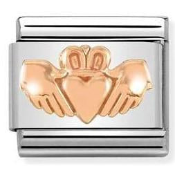 430106/20 Classic RELIEF S/steel and Bonded Rose GoldCladdagh - SayItWithDiamonds.com