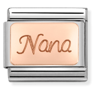430108/01 Classic Bonded Rose Gold Engraved Plate Nana - SayItWithDiamonds.com