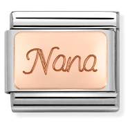 430108/01 Classic Bonded Rose Gold Engraved Plate Nana - SayItWithDiamonds.com