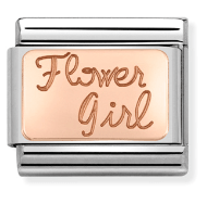 430108/05 Classic Bonded Rose Gold Engraved Plate Flower Girl