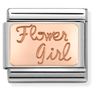 430108/05 Classic Bonded Rose Gold Engraved Plate Flower Girl - SayItWithDiamonds.com