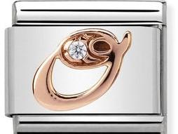 Classic 9ct Rose Gold Letter O Link
