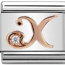 430310/24 Classic 9ct Rose Gold Letter X - SayItWithDiamonds.com