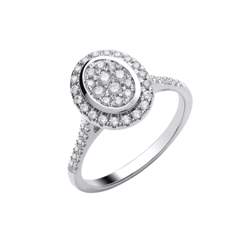 9ct Gold Illusion Oval