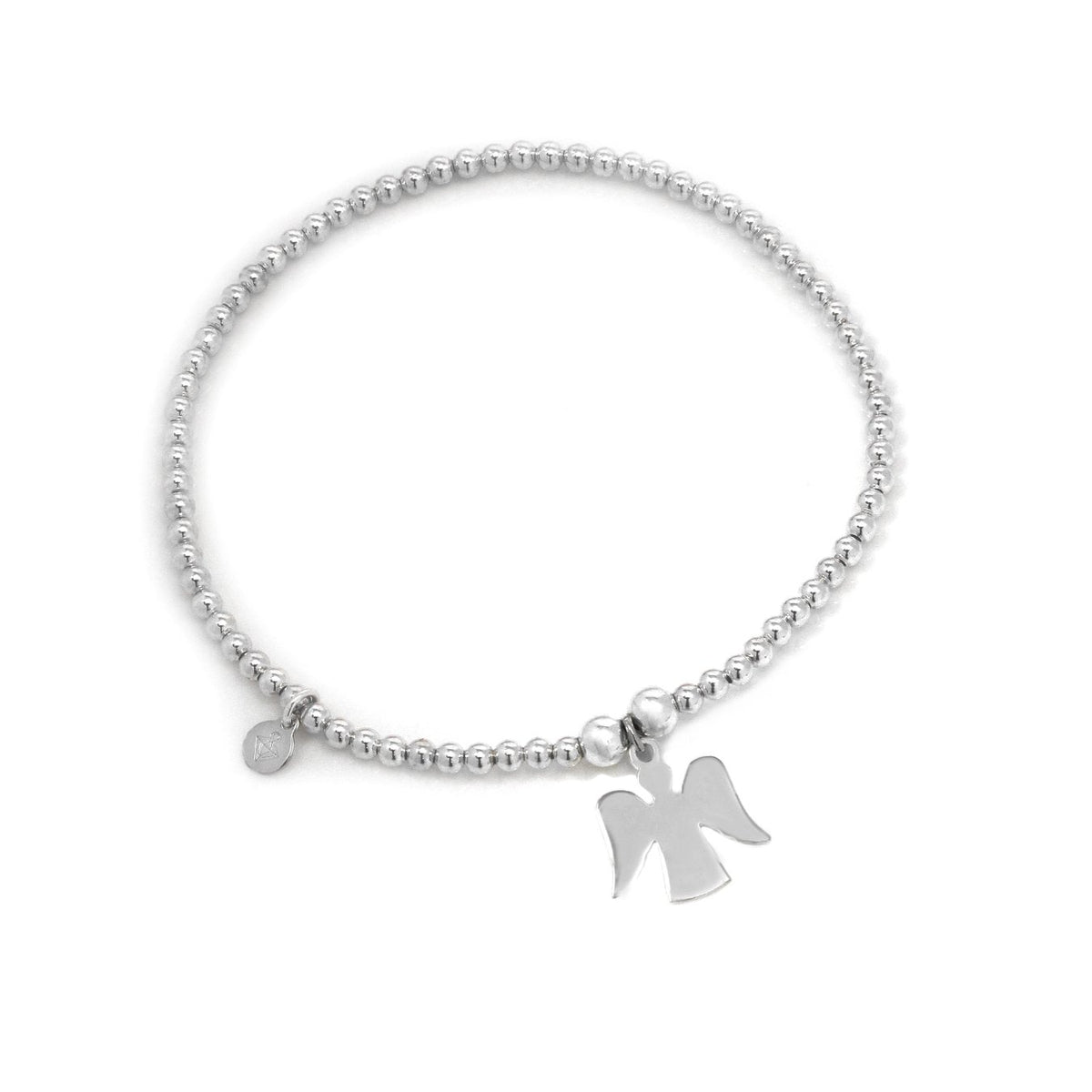 Silver Mini Guardian Angel Ball Bracelet Say It With