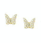 BUTTERFLY STUD EARRINGS WITH CRYSTALS