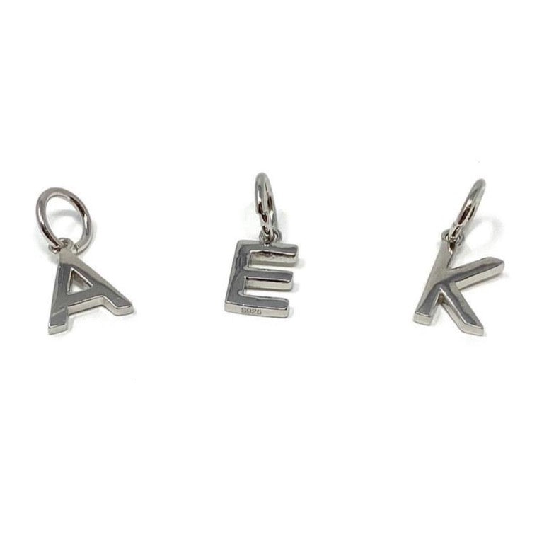 Large Sterling Silver Initial Charm