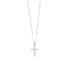 Rockabye Baby Cross Necklace - Sterling Silver with CZ Stones - SayItWithDiamonds.com