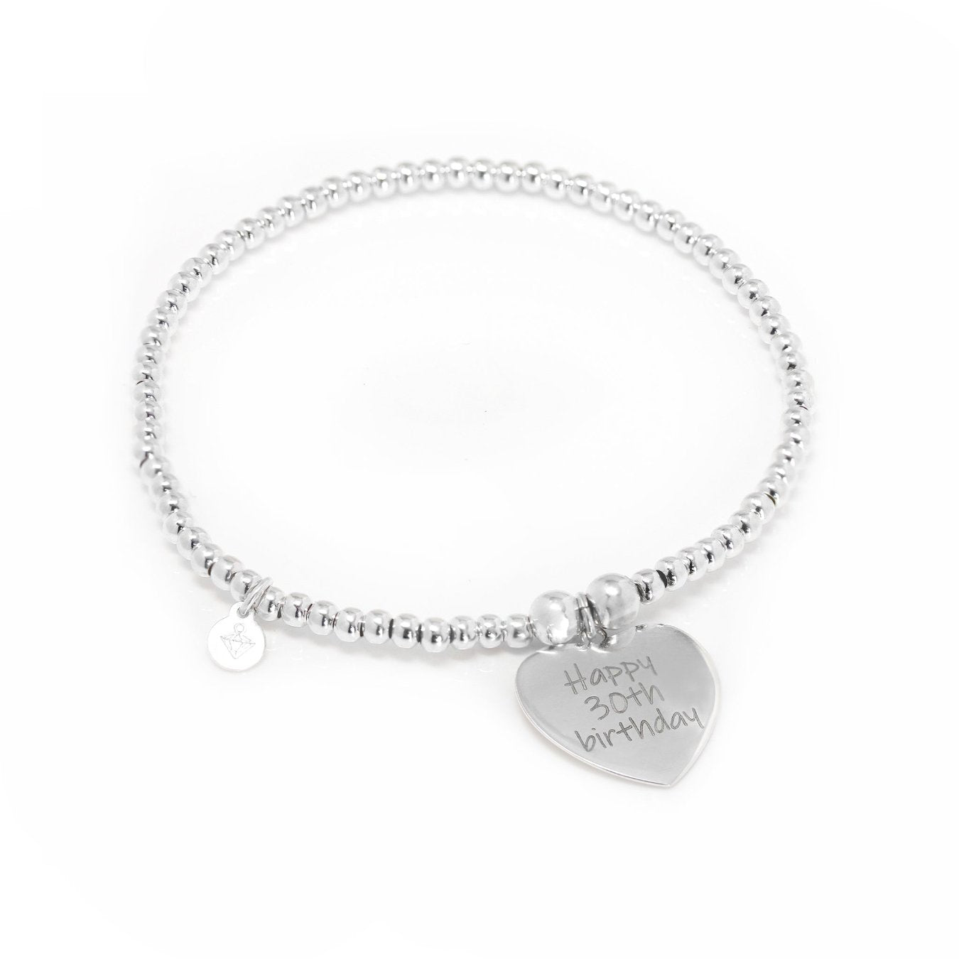 On sale Individual Engraving - Dainty Heart Bracelet in Silber